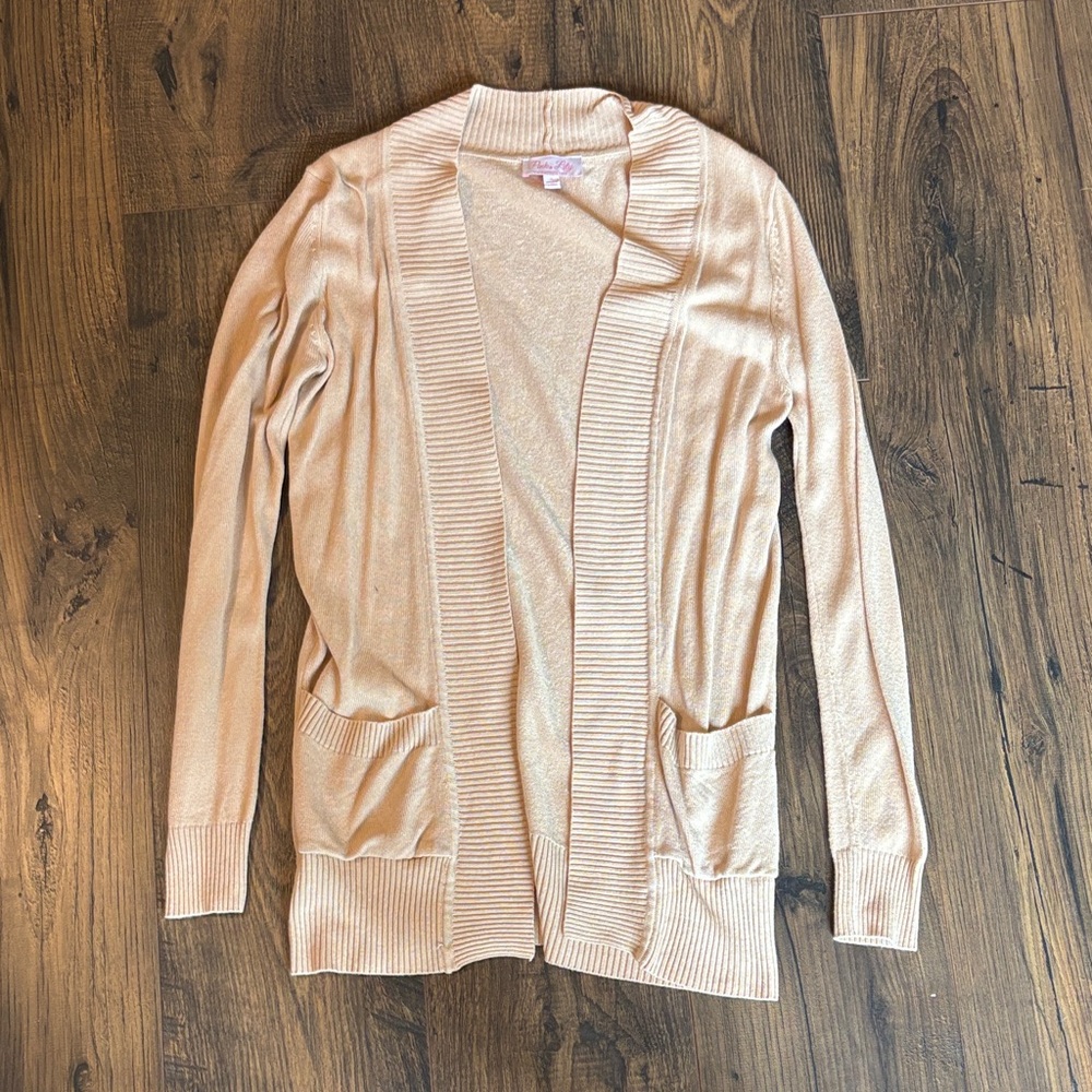 Light Brown Open-Front Women’s Cardigan Sweater